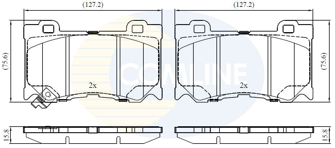 Stabdžių trinkelių rinkinys, diskinis stabdys COMLINE CBP32428