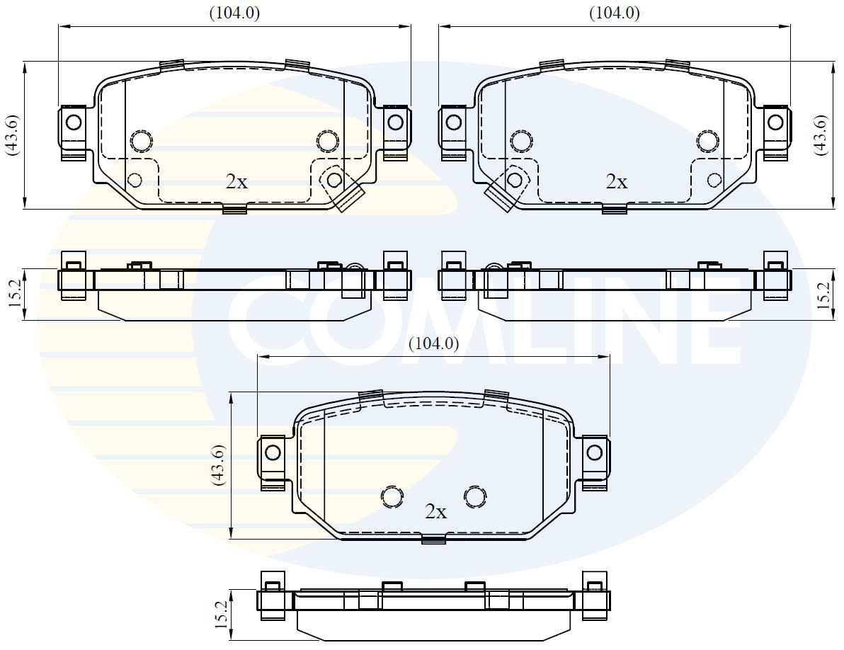 Stabdžių trinkelių rinkinys, diskinis stabdys COMLINE CBP32442