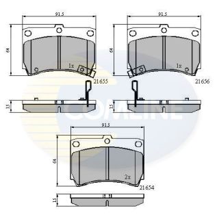 Stabdžių trinkelių rinkinys, diskinis stabdys COMLINE CBP3245
