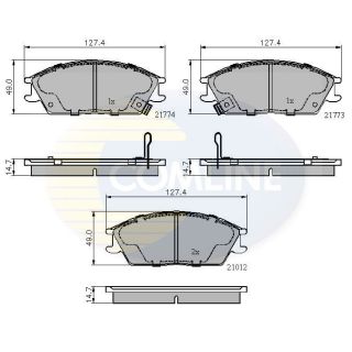 Stabdžių trinkelių rinkinys, diskinis stabdys COMLINE CBP3253