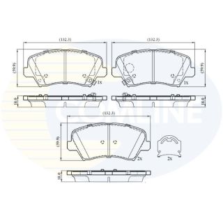 Stabdžių trinkelių rinkinys, diskinis stabdys COMLINE CBP32773