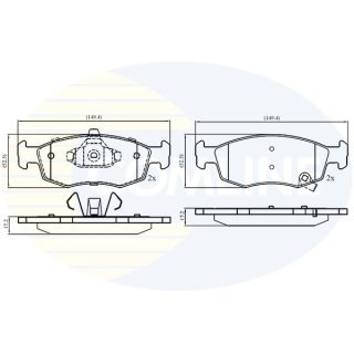 Stabdžių trinkelių rinkinys, diskinis stabdys COMLINE CBP32777