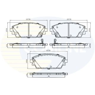 Stabdžių trinkelių rinkinys, diskinis stabdys COMLINE CBP32856