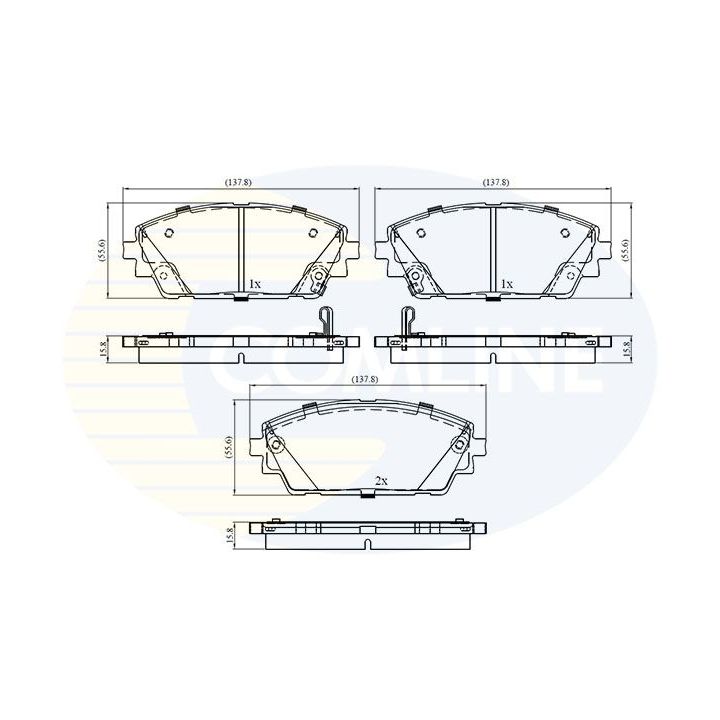 Stabdžių trinkelių rinkinys, diskinis stabdys COMLINE CBP32856