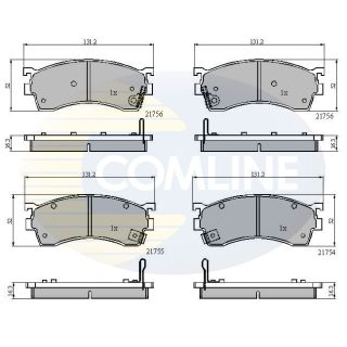 Stabdžių trinkelių rinkinys, diskinis stabdys COMLINE CBP3326