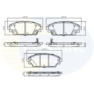 Stabdžių trinkelių rinkinys, diskinis stabdys COMLINE CBP33527