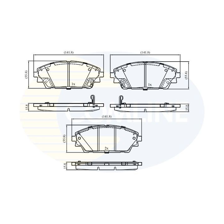 Stabdžių trinkelių rinkinys, diskinis stabdys COMLINE CBP33527