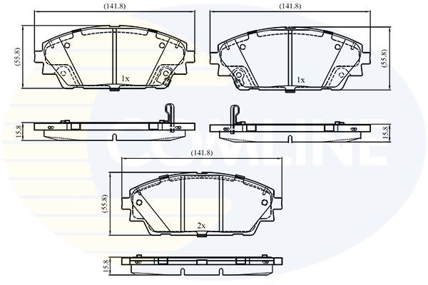 Stabdžių trinkelių rinkinys, diskinis stabdys COMLINE CBP33527