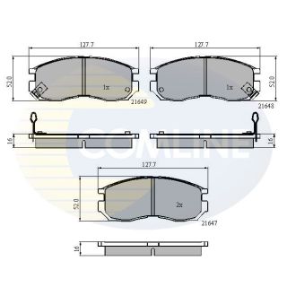 Stabdžių trinkelių rinkinys, diskinis stabdys COMLINE CBP3363