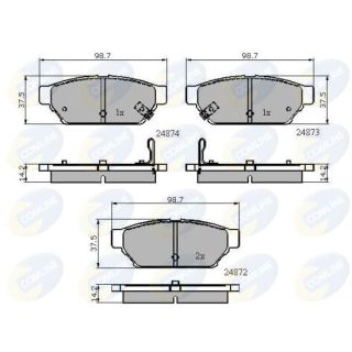Stabdžių trinkelių rinkinys, diskinis stabdys COMLINE CBP3405