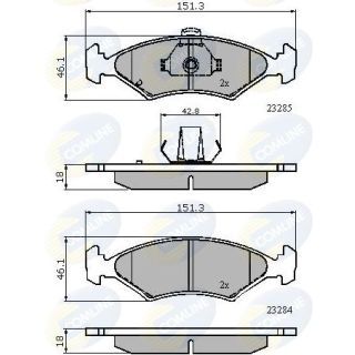 Stabdžių trinkelių rinkinys, diskinis stabdys COMLINE CBP3444