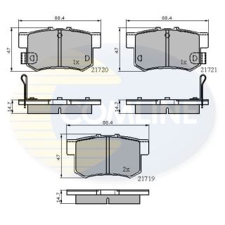 Stabdžių trinkelių rinkinys, diskinis stabdys COMLINE CBP3445