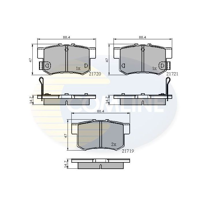 Stabdžių trinkelių rinkinys, diskinis stabdys COMLINE CBP3445