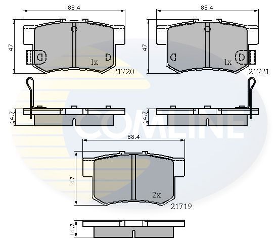 Stabdžių trinkelių rinkinys, diskinis stabdys COMLINE CBP3445