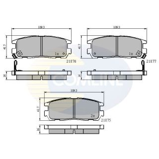 Stabdžių trinkelių rinkinys, diskinis stabdys COMLINE CBP3461