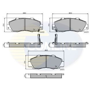 Stabdžių trinkelių rinkinys, diskinis stabdys COMLINE CBP3551