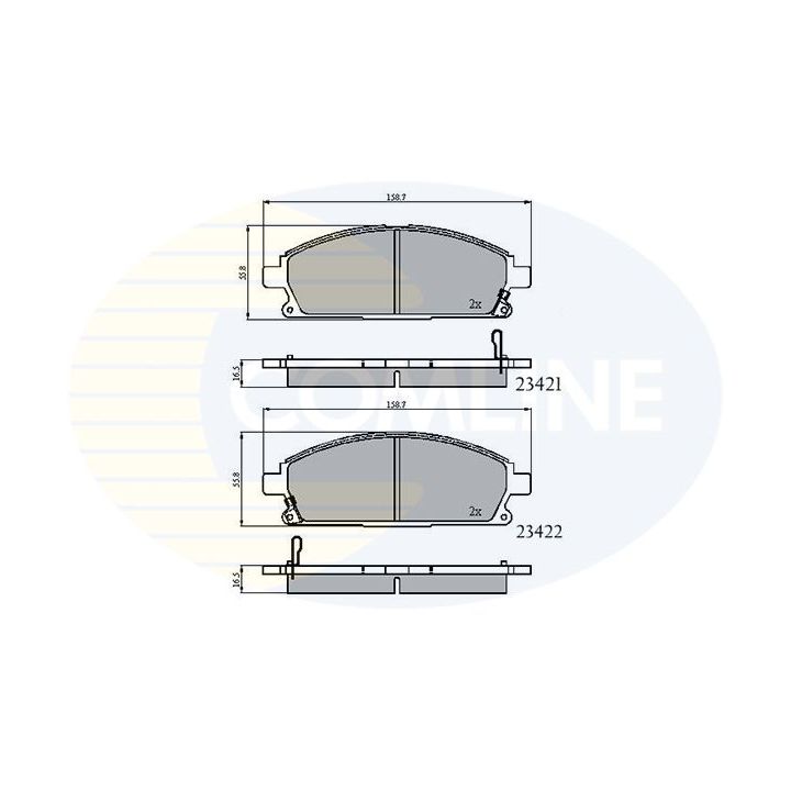 Stabdžių trinkelių rinkinys, diskinis stabdys COMLINE CBP3591