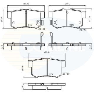 Stabdžių trinkelių rinkinys, diskinis stabdys COMLINE CBP36049