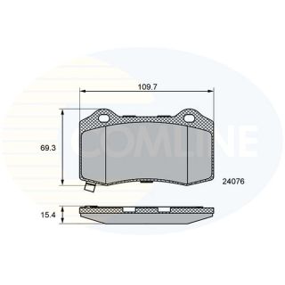 Stabdžių trinkelių rinkinys, diskinis stabdys COMLINE CBP36065