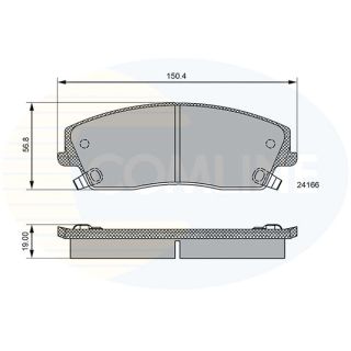 Stabdžių trinkelių rinkinys, diskinis stabdys COMLINE CBP36085