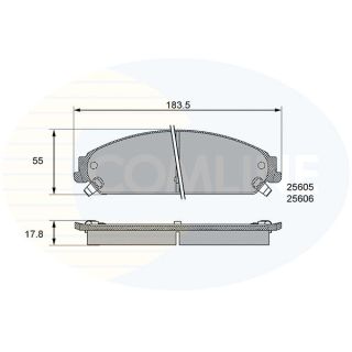 Stabdžių trinkelių rinkinys, diskinis stabdys COMLINE CBP36086
