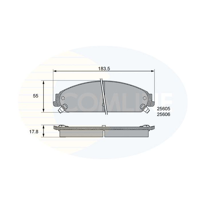 Stabdžių trinkelių rinkinys, diskinis stabdys COMLINE CBP36086
