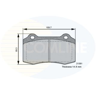 Stabdžių trinkelių rinkinys, diskinis stabdys COMLINE CBP36089