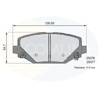 Stabdžių trinkelių rinkinys, diskinis stabdys COMLINE CBP36102