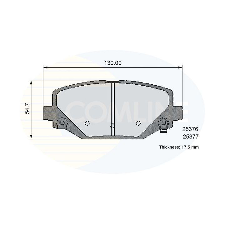 Stabdžių trinkelių rinkinys, diskinis stabdys COMLINE CBP36102