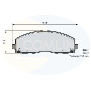 Stabdžių trinkelių rinkinys, diskinis stabdys COMLINE CBP36103