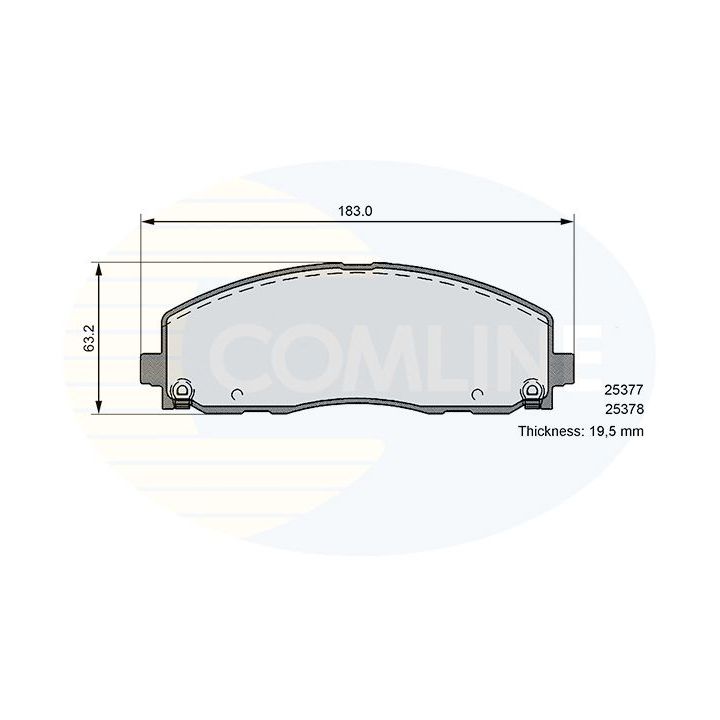 Stabdžių trinkelių rinkinys, diskinis stabdys COMLINE CBP36103
