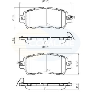 Stabdžių trinkelių rinkinys, diskinis stabdys COMLINE CBP36115