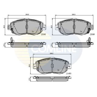 Stabdžių trinkelių rinkinys, diskinis stabdys COMLINE CBP3789