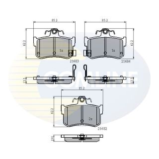 Stabdžių trinkelių rinkinys, diskinis stabdys COMLINE CBP3811