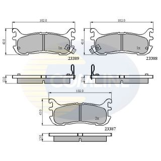 Stabdžių trinkelių rinkinys, diskinis stabdys COMLINE CBP3822