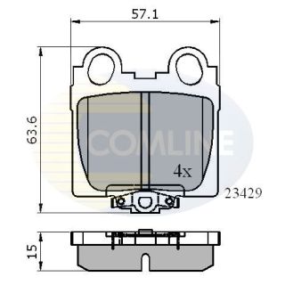 Stabdžių trinkelių rinkinys, diskinis stabdys COMLINE CBP3836