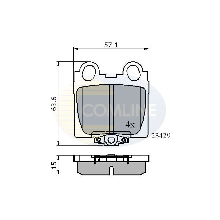 Stabdžių trinkelių rinkinys, diskinis stabdys COMLINE CBP3836