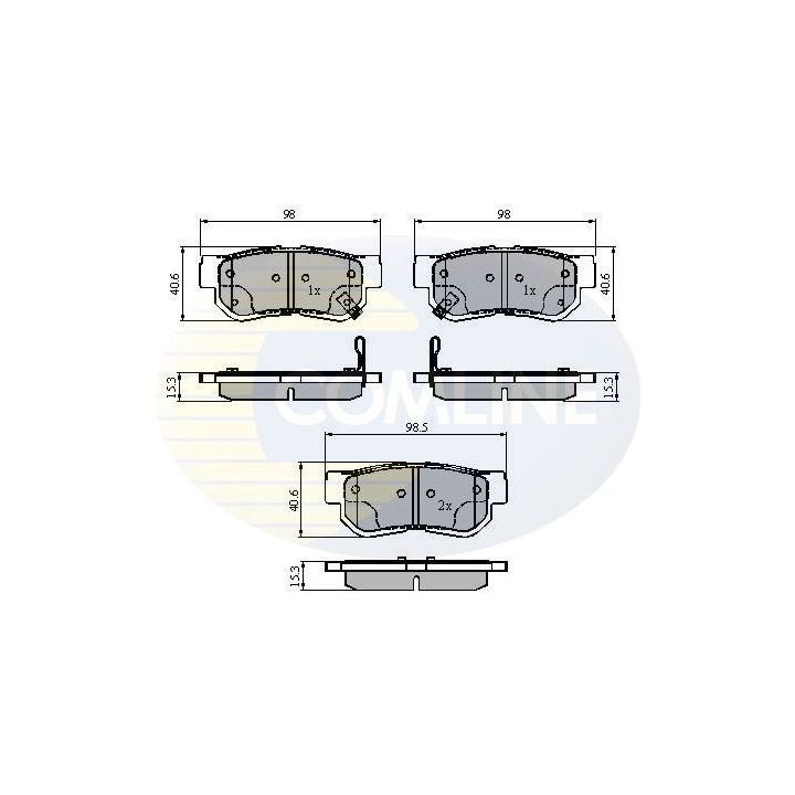 Stabdžių trinkelių rinkinys, diskinis stabdys COMLINE CBP3879