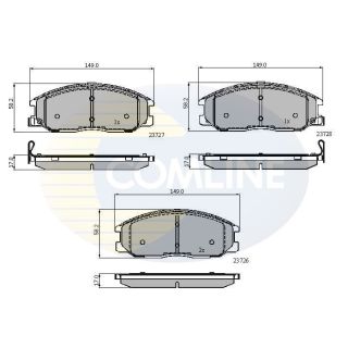 Stabdžių trinkelių rinkinys, diskinis stabdys COMLINE CBP3902