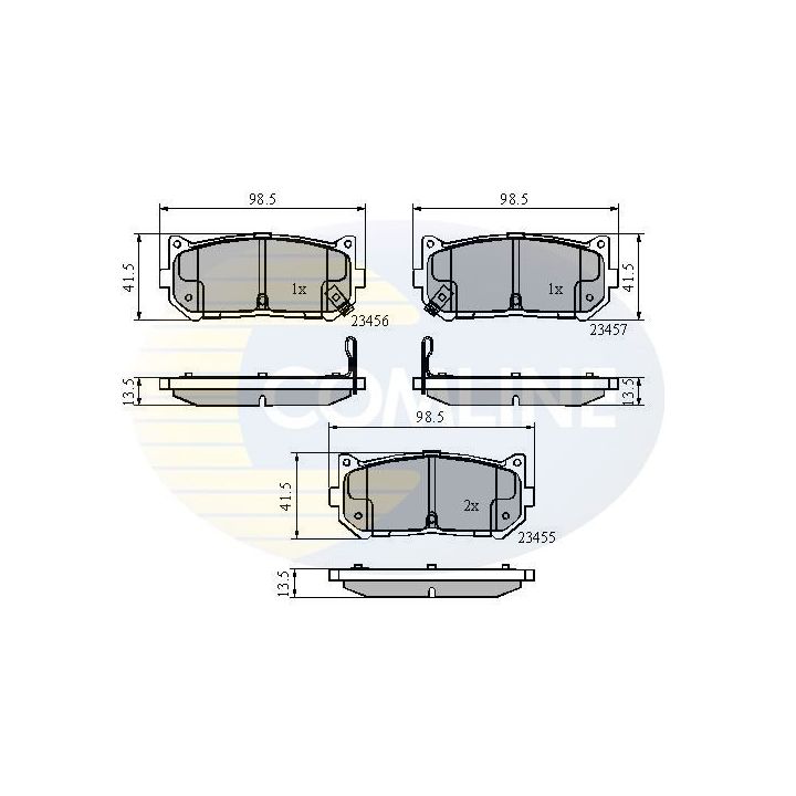 Stabdžių trinkelių rinkinys, diskinis stabdys COMLINE CBP3906