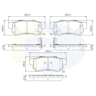 Stabdžių trinkelių rinkinys, diskinis stabdys COMLINE CBP3935