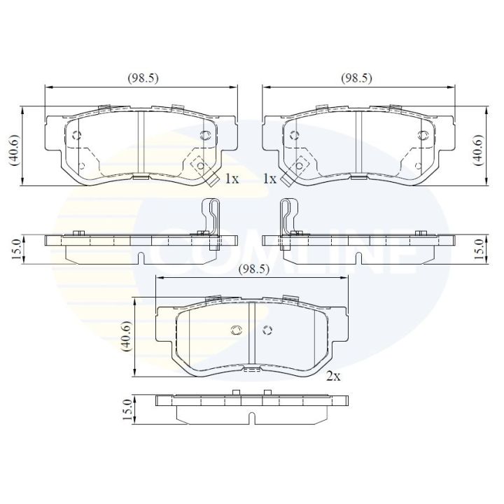 Stabdžių trinkelių rinkinys, diskinis stabdys COMLINE CBP3935