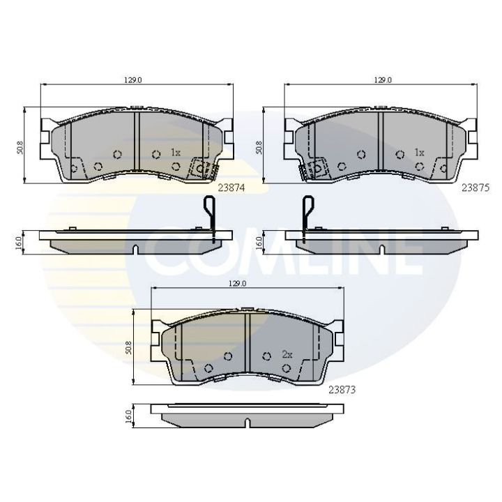 Stabdžių trinkelių rinkinys, diskinis stabdys COMLINE CBP3941