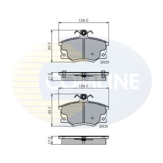Stabdžių trinkelių rinkinys, diskinis stabdys COMLINE CBP4137