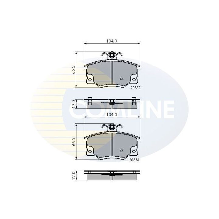 Stabdžių trinkelių rinkinys, diskinis stabdys COMLINE CBP4137