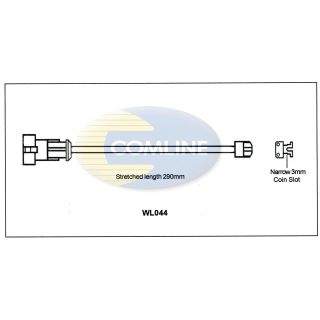 įspėjimo kontaktas, stabdžių trinkelių susidėvėjimas COMLINE WL044