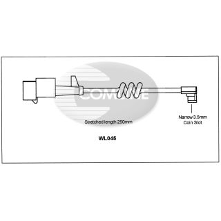 įspėjimo kontaktas, stabdžių trinkelių susidėvėjimas COMLINE WL045