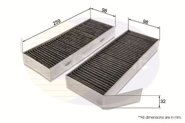 Filtras, salono oras COMLINE EKF370A-2