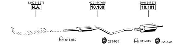 Išmetimo sistema ASMET DA100210