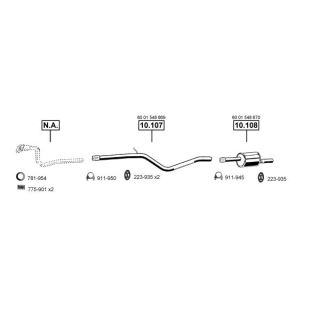 Išmetimo sistema ASMET DA100250